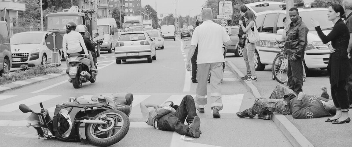 Motorcycle-Accident - bw